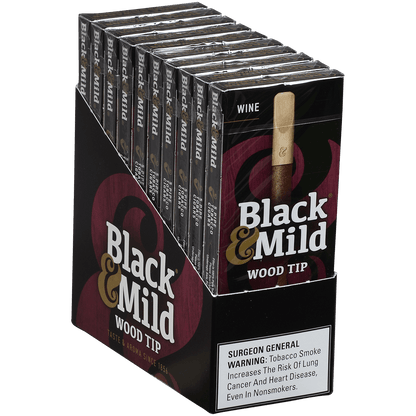 Middletons Black & Mild Wine Wood Tip 10/5 Packs 5.00X30