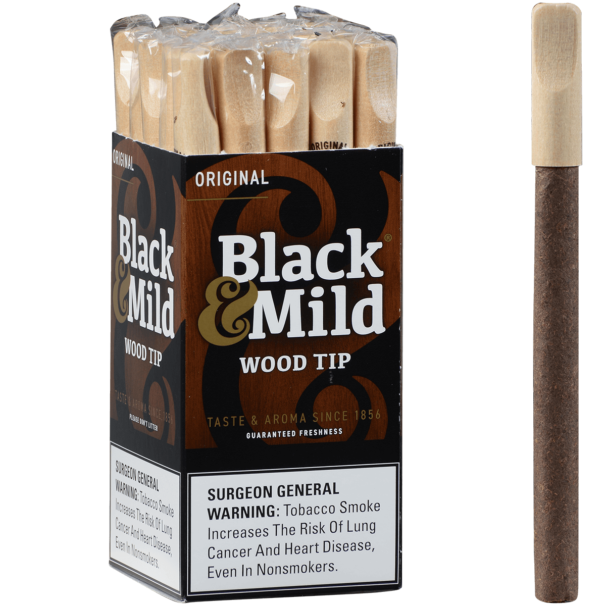 Middletons Black & Mild Wood Tip 25 Ct. 5.00X30