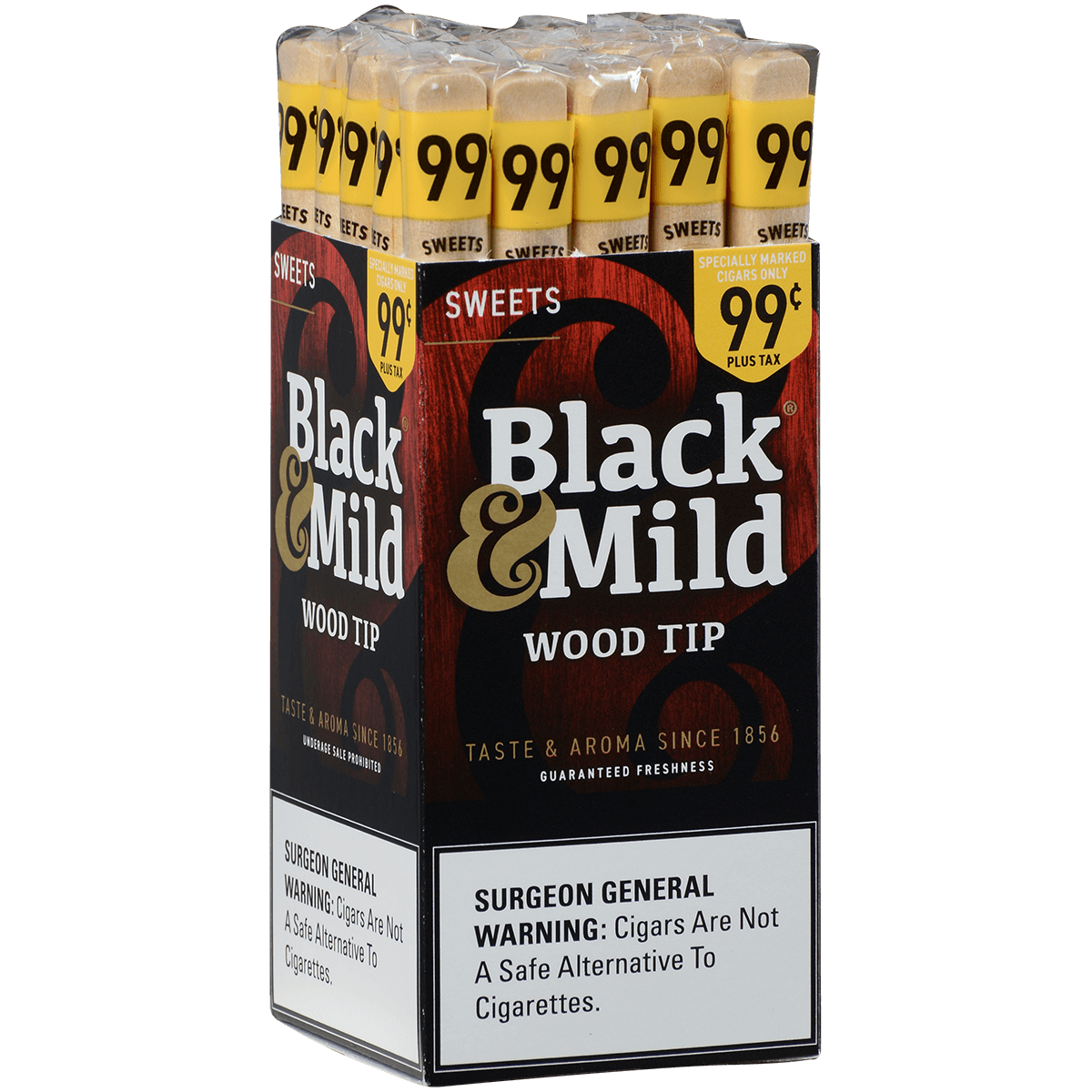 Middeltonss Black & Mild Sweets Wood Tip Pre Priced $0.99 25 Ct. Box 5.00X30