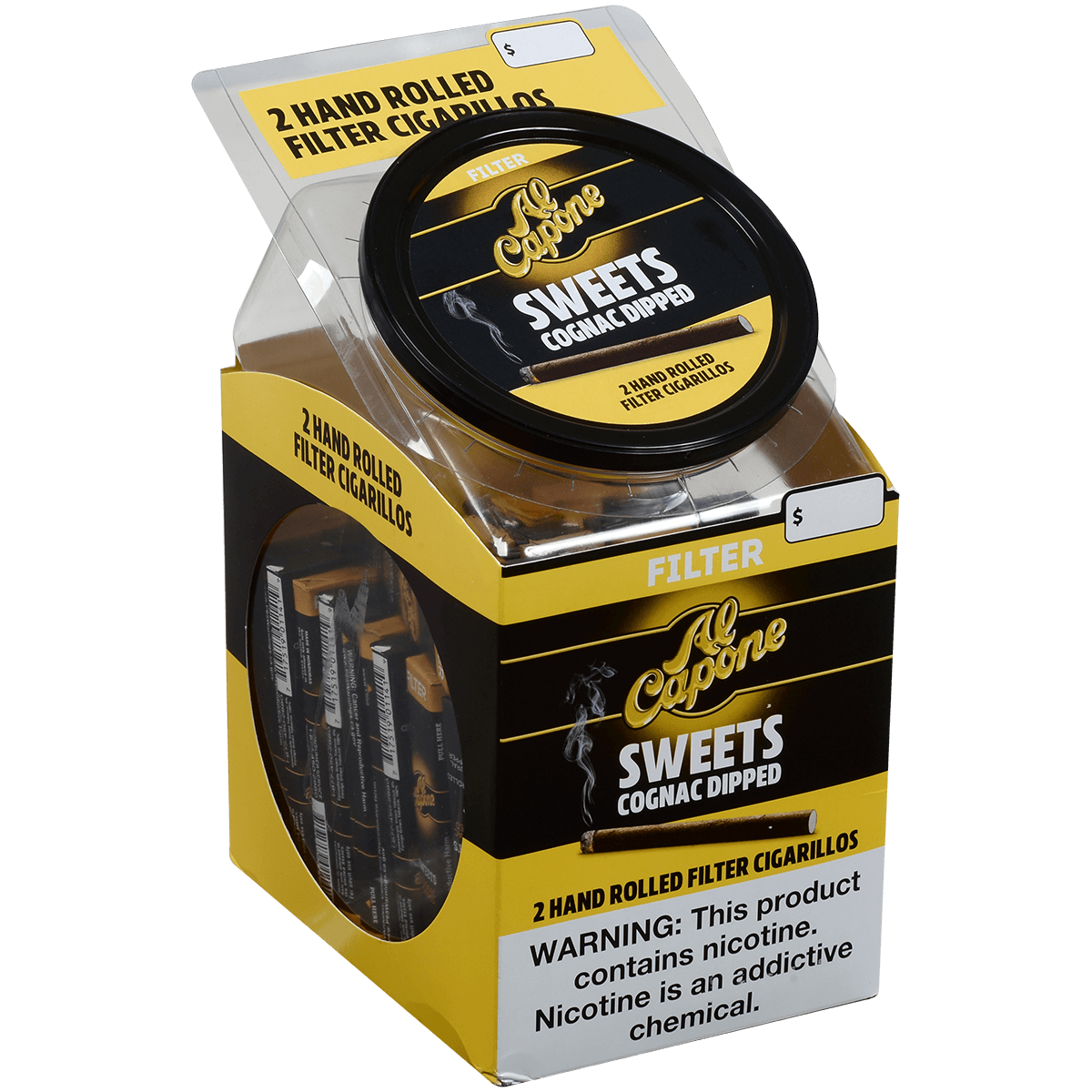 Al Capone Sweets Cognac Filter 60/2 Packs Mini Bowl 3.25X28