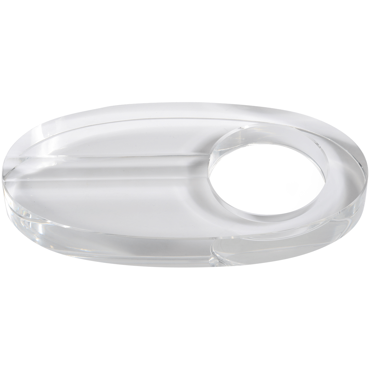 Ashtray Oval Crystal 9"X5"X1.5"