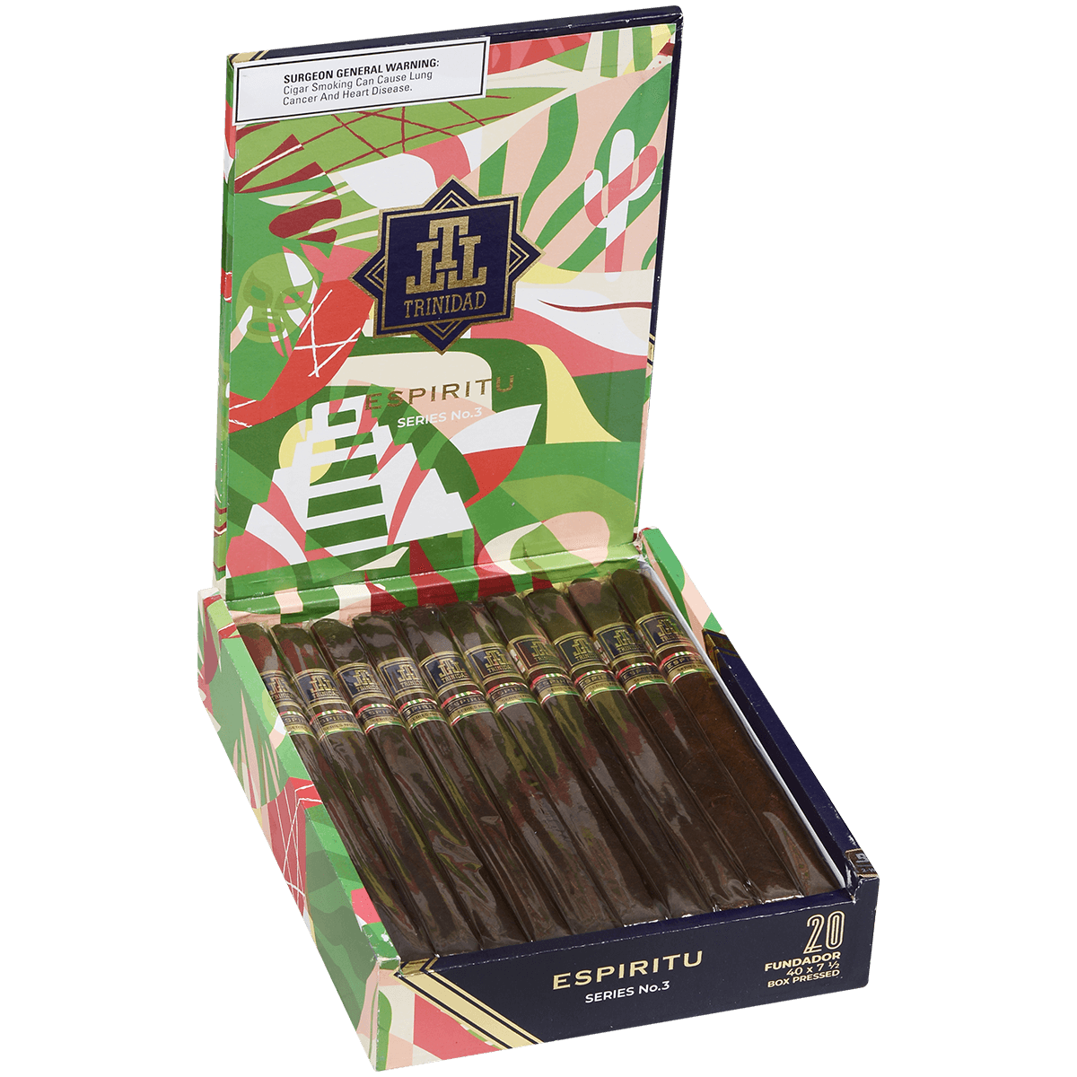 Trinidad Espiritu No. 3 Fundador 20 Ct. Box 7.50X41
