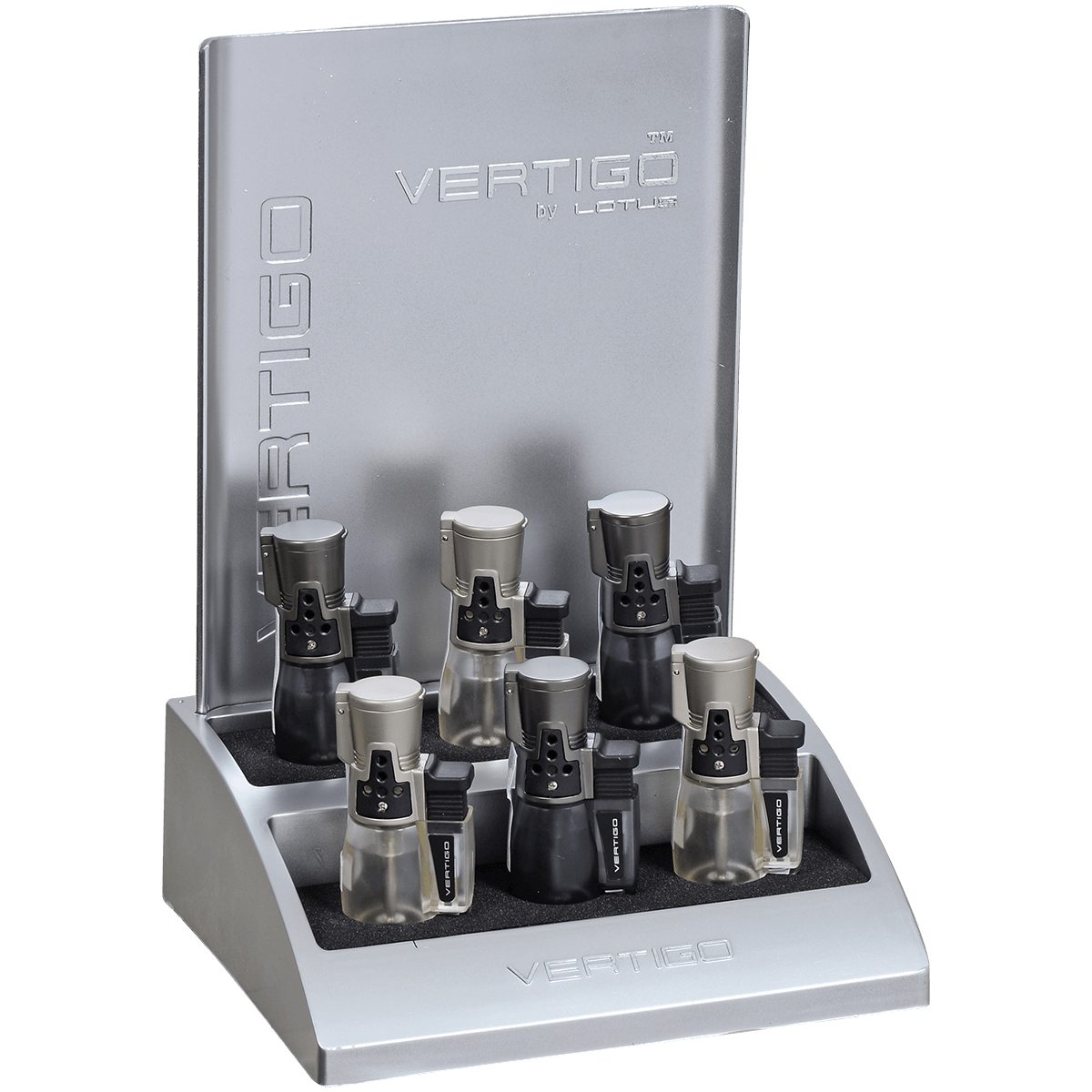 Lighter Vertigo Cyclone Ii Triple Flame Torch 18Ct Counter Top Display