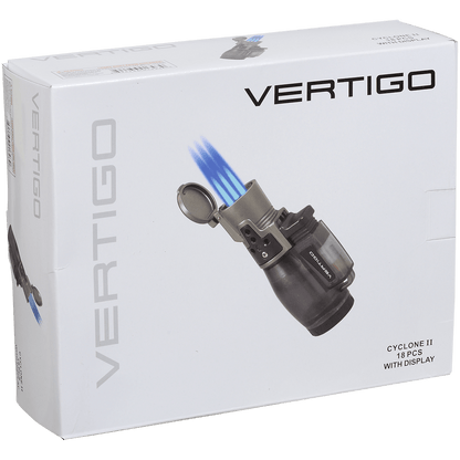 Lighter Vertigo Cyclone Ii Triple Flame Torch 18Ct Counter Top Display
