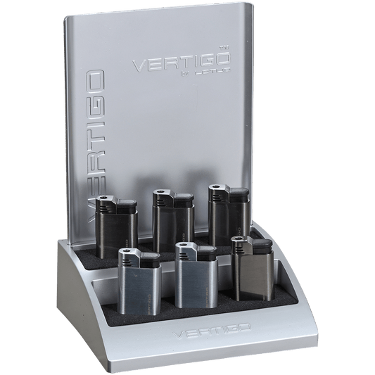 Lighter Vertigo Attache Black Single Torch Flame 18Ct.