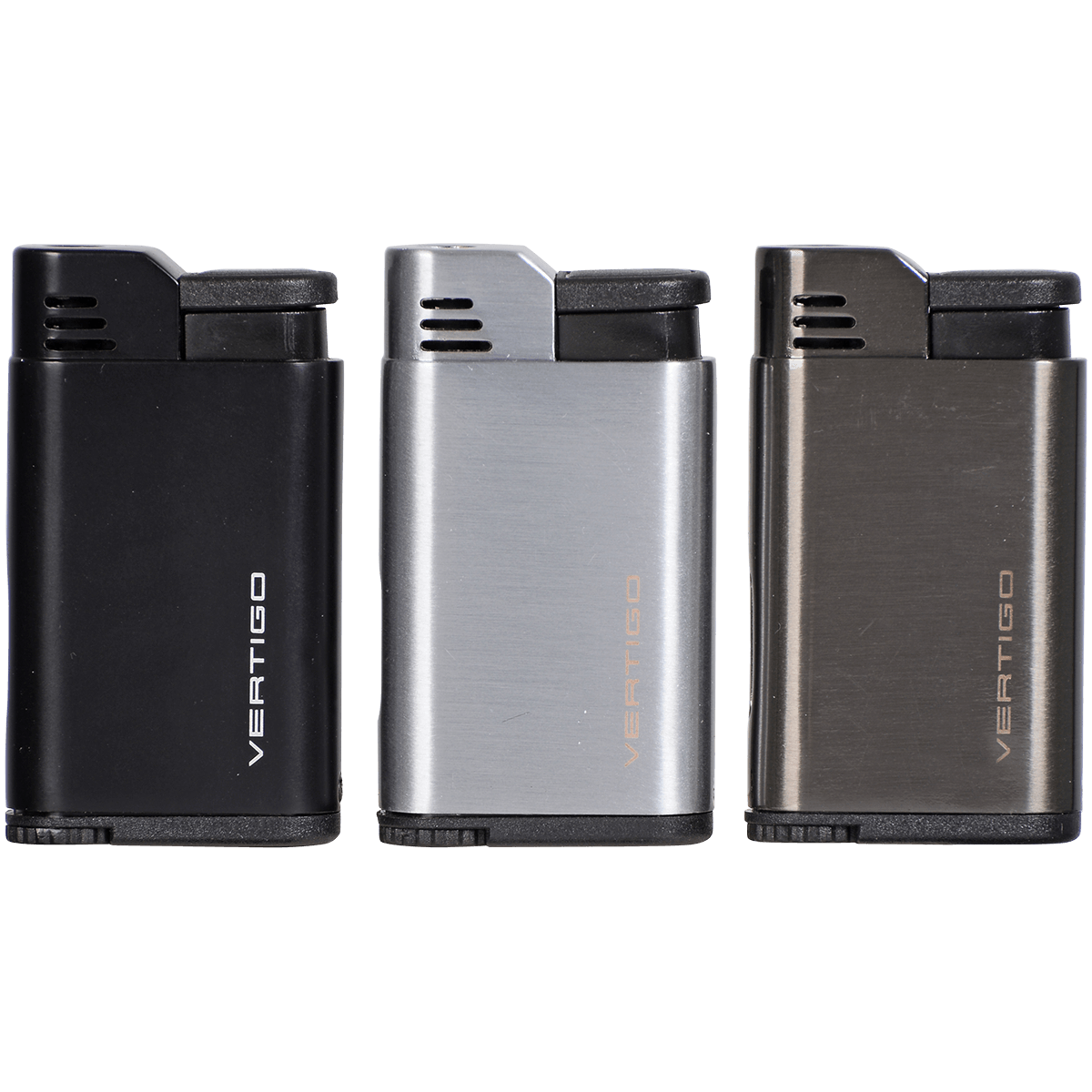 Lighter Vertigo Attache Black Single Torch Flame 18Ct.
