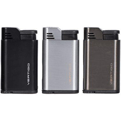 Lighter Vertigo Attache Black Single Torch Flame 18Ct.