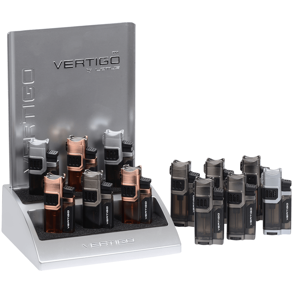 Lighter Vertigo Regal 4 Torch Flame 12Ct Counter Top Display