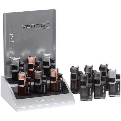 Lighter Vertigo Regal 4 Torch Flame 12Ct Counter Top Display