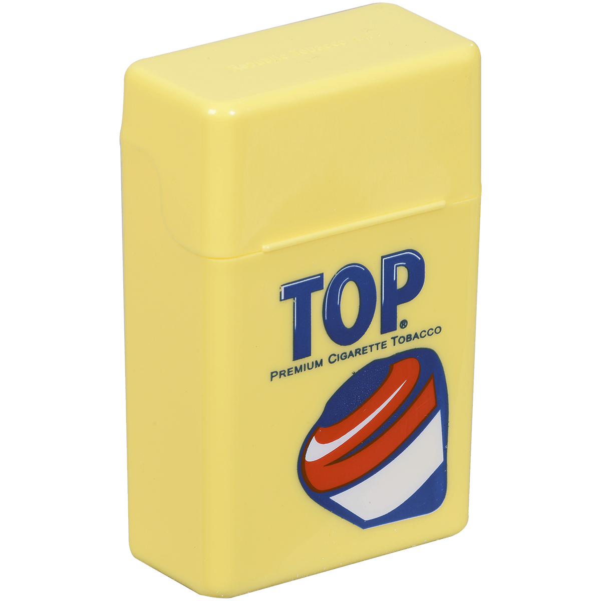 Cigarette Case Top Strong Box King Size Flip Top Yellow Plastic 12 Ct. Box