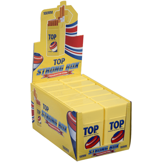 Cigarette Case Top Strong Box 100Mm Flip Top Yellow Plastic 12 Ct. Box
