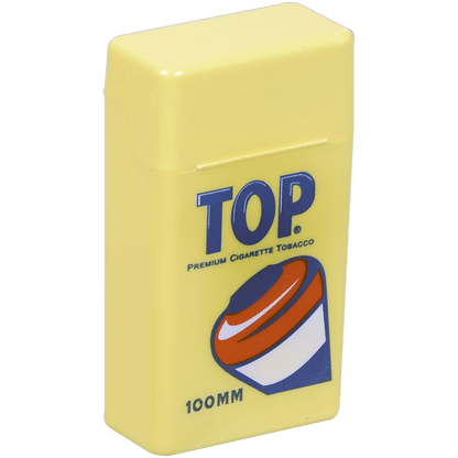 Cigarette Case Top Strong Box 100Mm Flip Top Yellow Plastic 12 Ct. Box