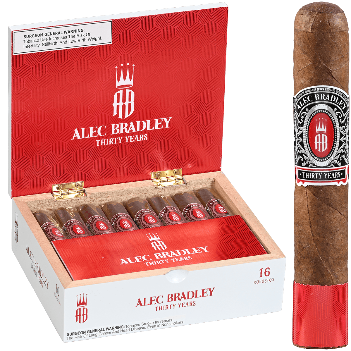 ALEC BRADLEY 30 YEARS ROBUSTO 5x52 16 CT.