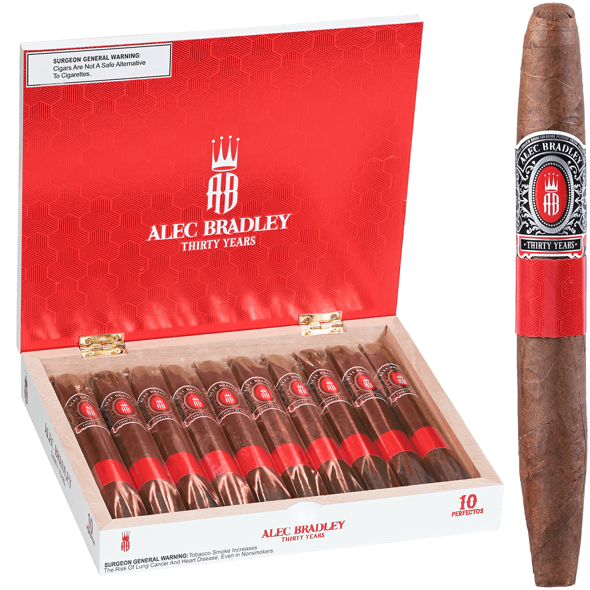 ALEC BRADLEY 30 YEARS PERFECTO 10 CT. BOX 6.75X54