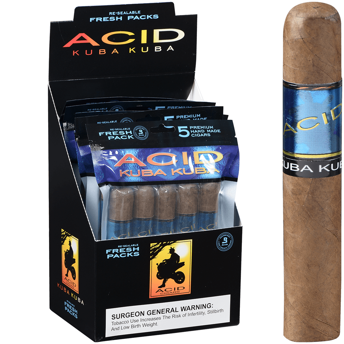 Acid Kuba Kuba Five Fresh Packs 5/5 Ct. Box 5.00X54