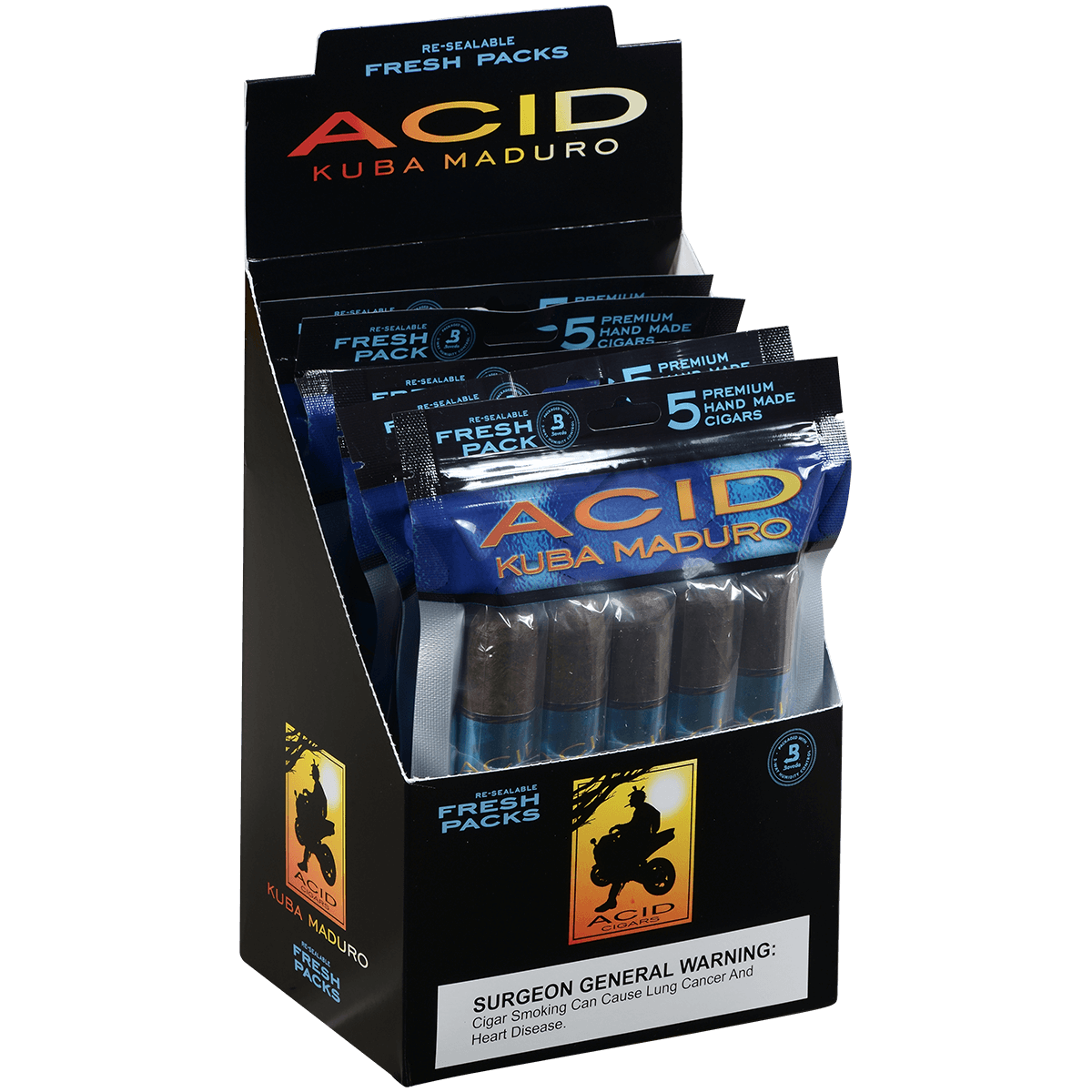 Acid Kuba Maduro Five Fresh Packs 5/5 Ct. Box 5.00X54