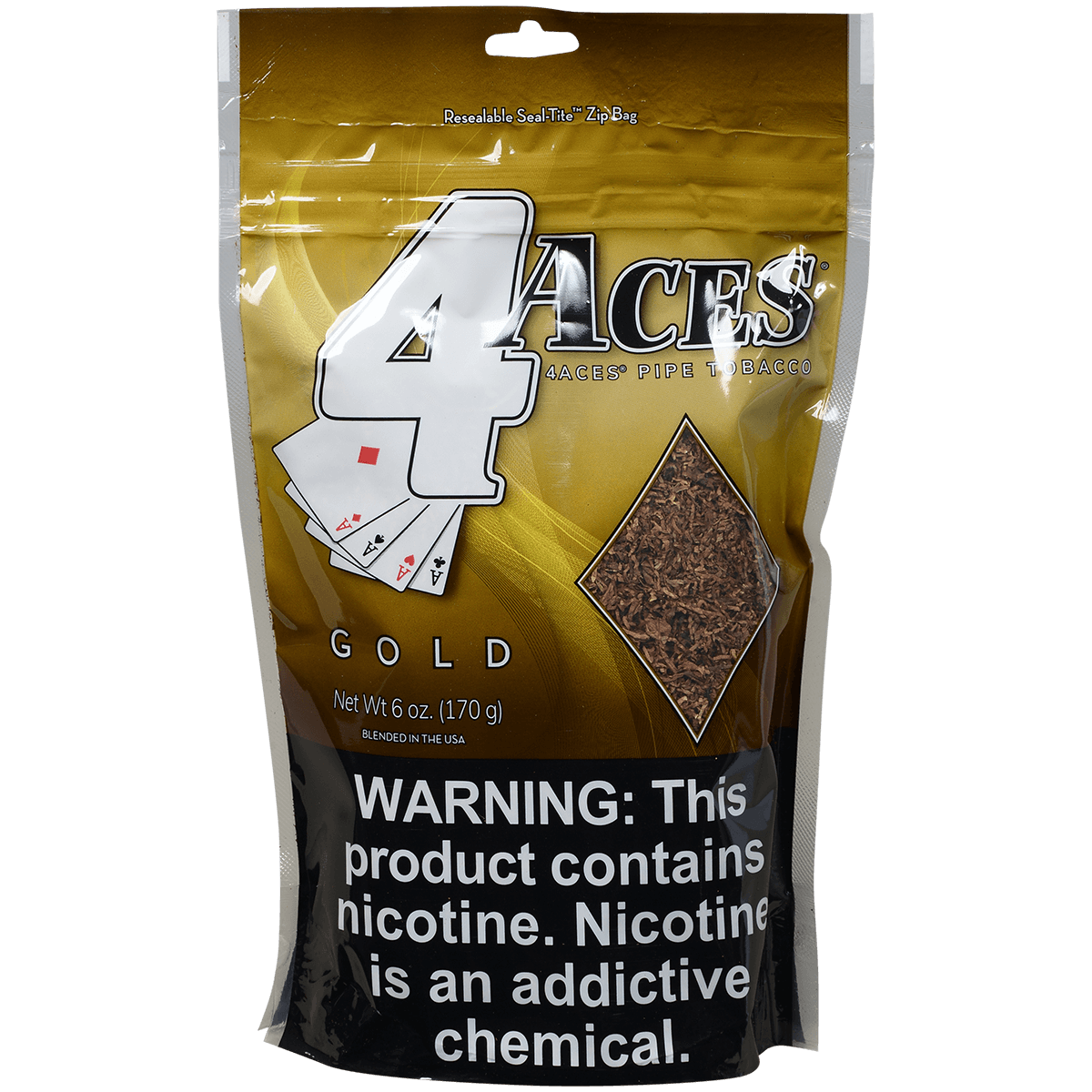 4 Aces Pipe Tobacco Mellow/Gold 6 Oz. Bag