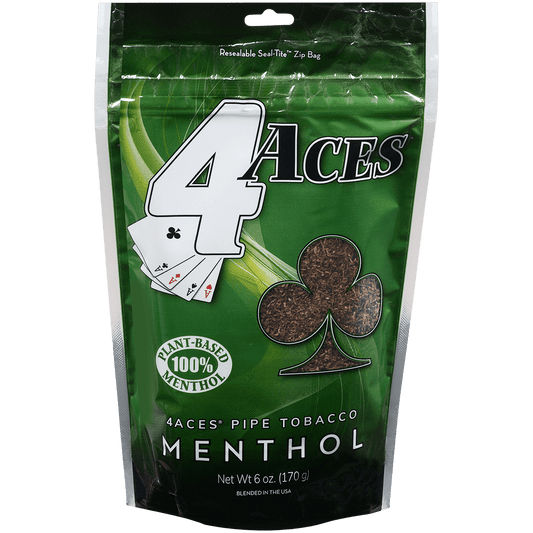 Pipe Tobacco 4 Aces Mint 6 Oz. Bag
