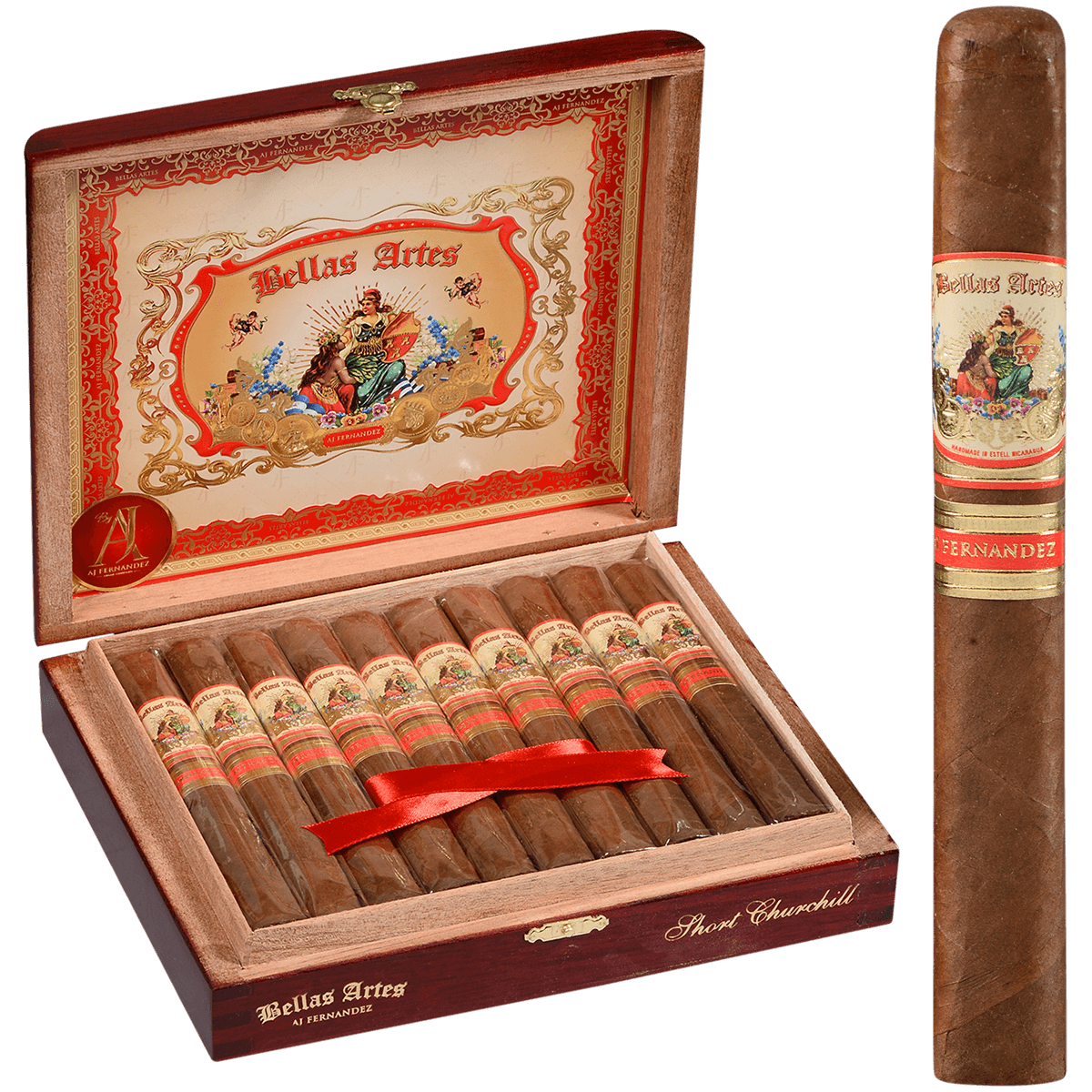 Bellas Artes By Aj Fernandez Nic Hybrid Short Churchill 20 Ct. Box 6.00X48
