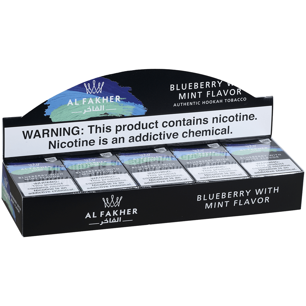 Al Fakher Hookah Tobacco Blueberry With Mint 10-50 Carton