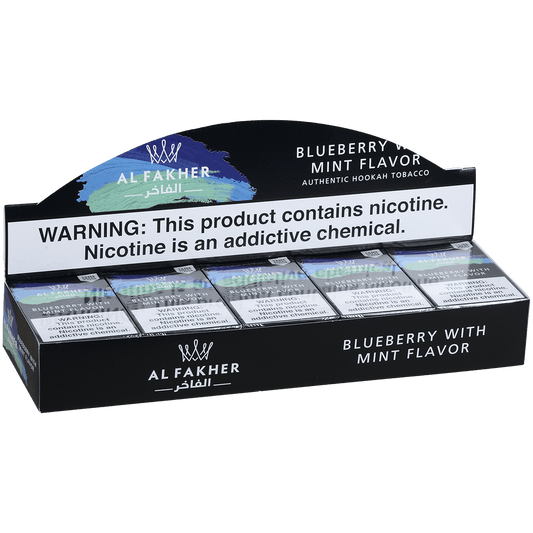 Al Fakher Hookah Tobacco Blueberry With Mint 10-50 Carton