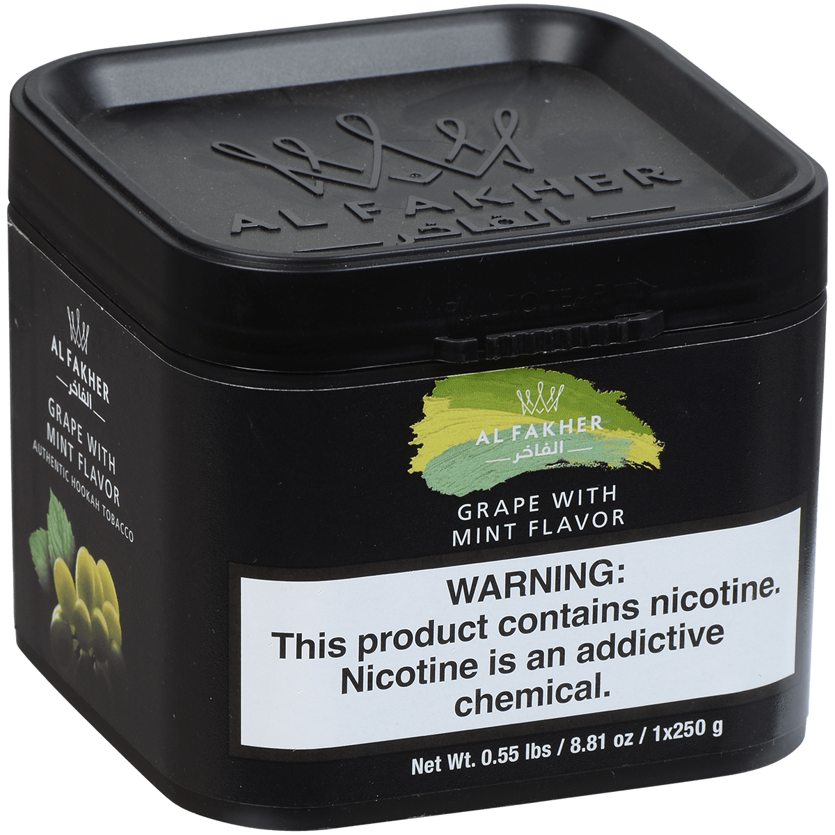 Al Fakher Hookah Tobacco Grape Mint 250 Gram Tub