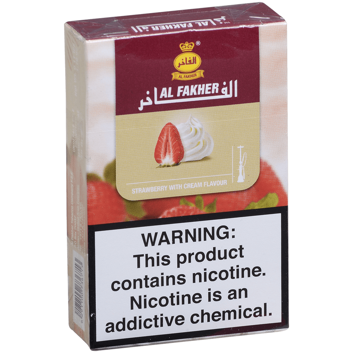 Al Fakher Hookah Tobacco Strawberry With Cream 10-50 Carton