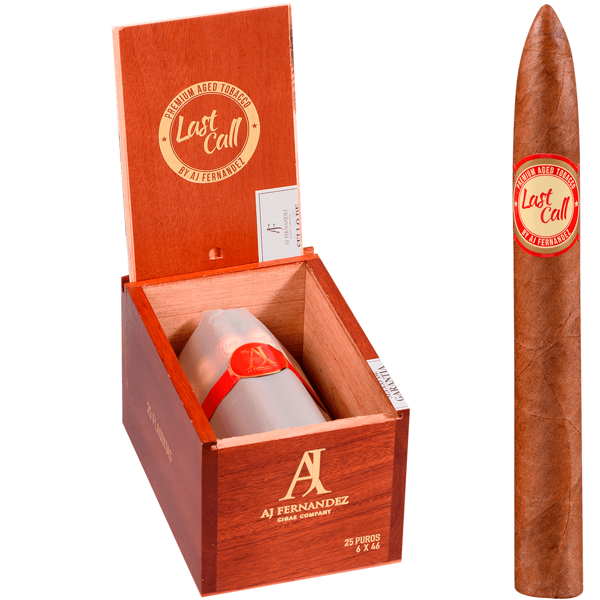 Last Call By Aj Fernandez Habano Flaquitas 25 Ct. Box 6.00X46