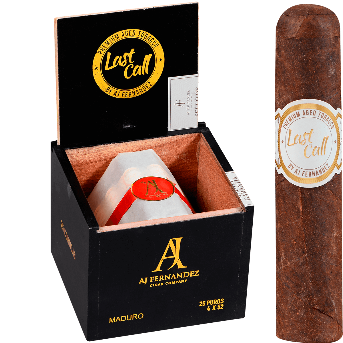 Last Call By Aj Fernandez Maduro Corticas 25 Ct. Box 4.00X52