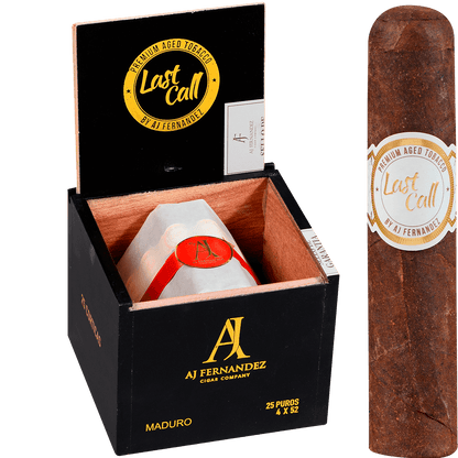Last Call By Aj Fernandez Maduro Corticas 25 Ct. Box 4.00X52