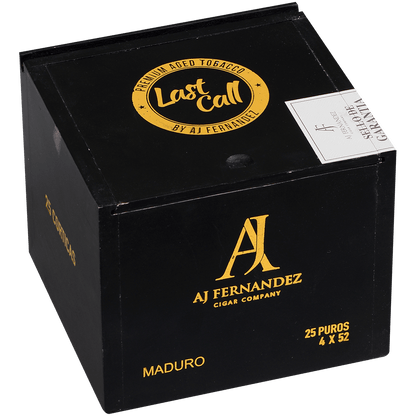 Last Call By Aj Fernandez Maduro Corticas 25 Ct. Box 4.00X52