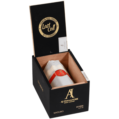 Last Call By Aj Fernandez Maduro Flaquitas 25 Ct. Box 6.00X46