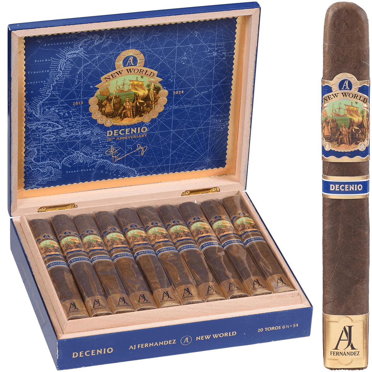 Decenio 10Th Anniversary Toro By Aj Fernandez 20 Ct. Box 6.50X54