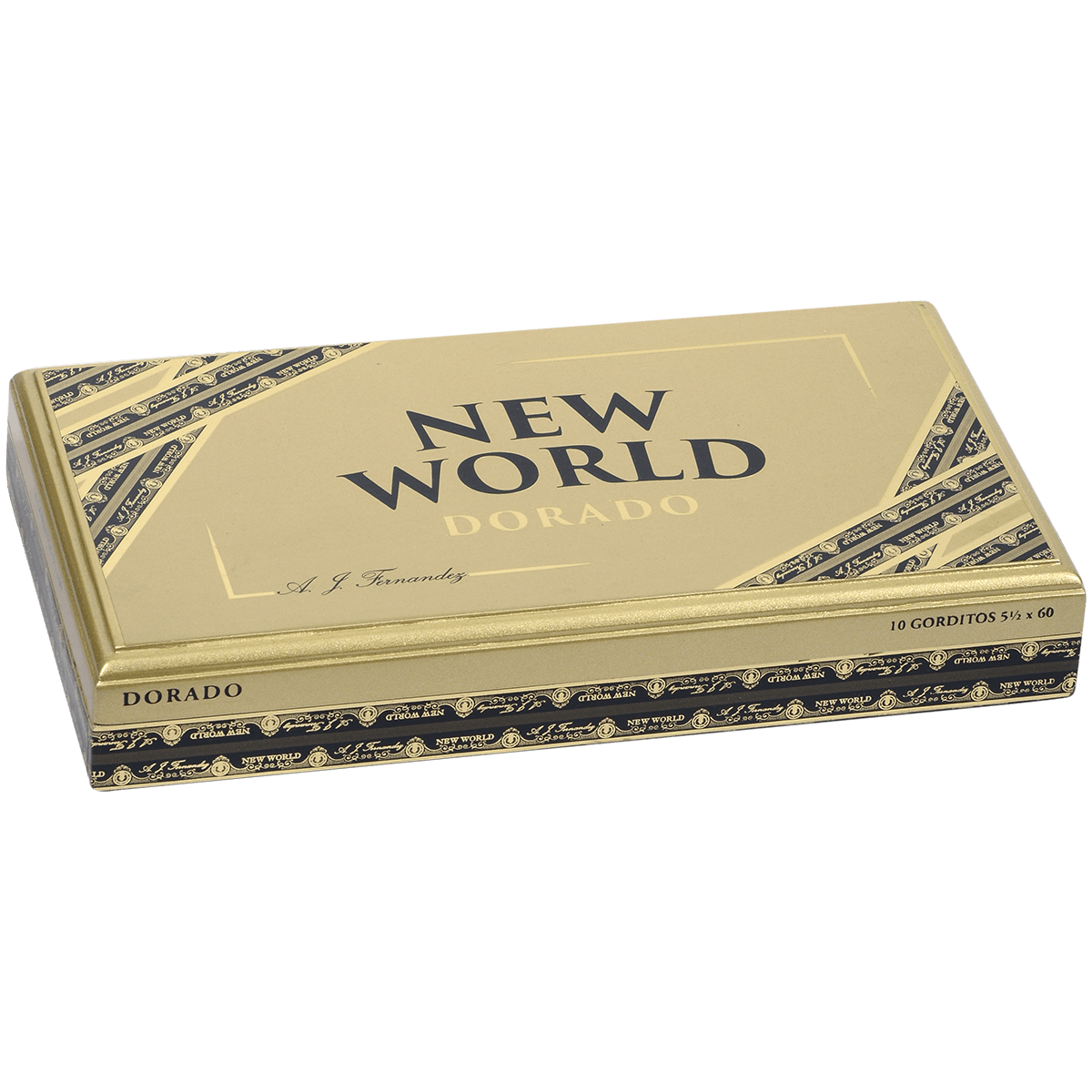New World By Aj Fernandez Dorado Gordito 10 Ct. Box 5.50X60