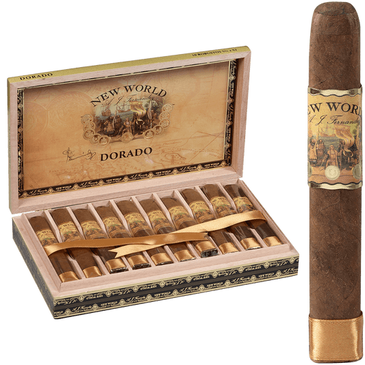 New World By Aj Fernandez Dorado Robusto 10 Ct. Box 5.50X52