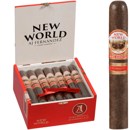 New World Puro Especial By Aj Fernandez Gordo 20 Ct. Box 6.00X58