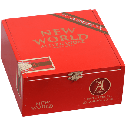 New World Puro Especial By Aj Fernandez Gordo 20 Ct. Box 6.00X58