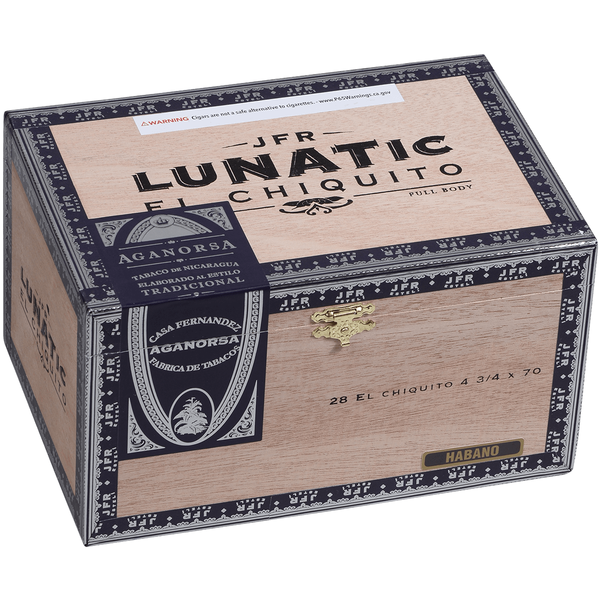 Aganorsa Leaf Jfr Lunatic Habano Lunatic El Chiquito 4.75X70 28 Ct Box