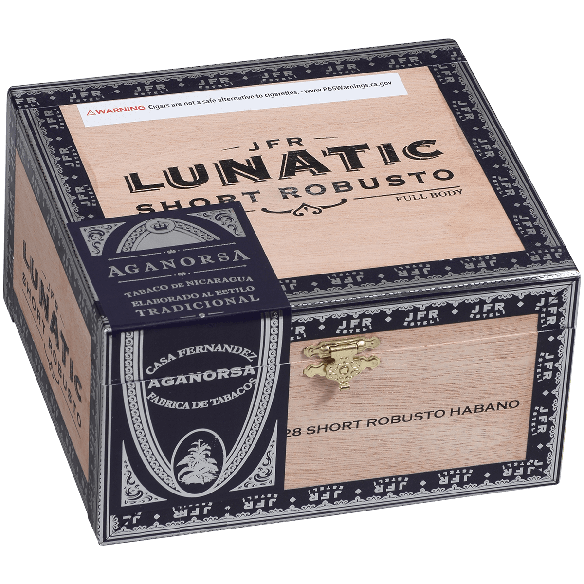 Aganorsa Leaf Jfr Lunatic Habano Lunatic Short Robusto 4.75X52 28 Ct Box