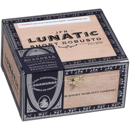 Aganorsa Leaf Jfr Lunatic Habano Lunatic Short Robusto 4.75X52 28 Ct Box