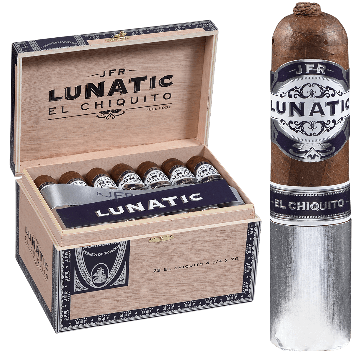 Aganorsa Leaf Jfr Lunatic Maduro Lunatic El Chiquito 4.75X70 28 Ct Box