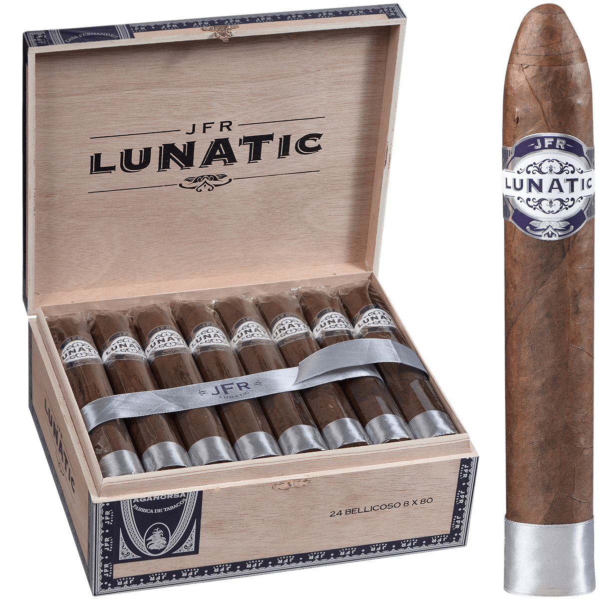 Aganorsa Jfr Lunatic Maduro Lunatic 8.00X80 24 Ct Box