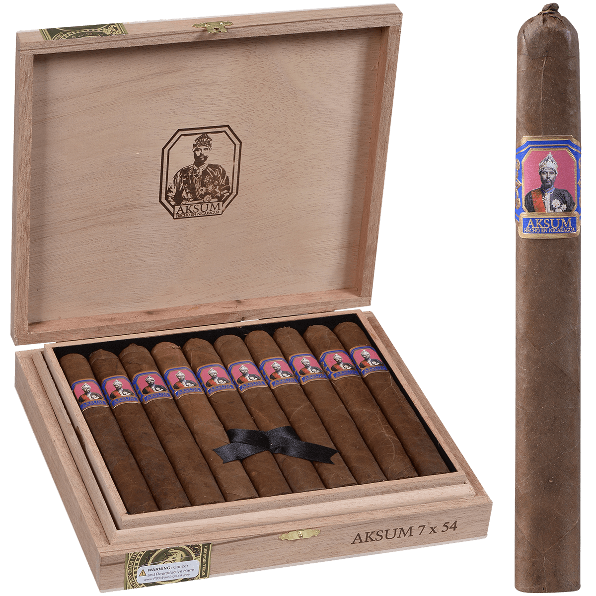 Foundation Aksum Double Corona Claro 10 Ct.Box 7.00X54