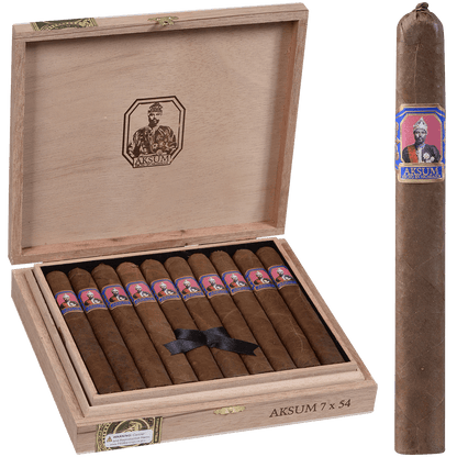 Foundation Aksum Double Corona Claro 10 Ct.Box 7.00X54