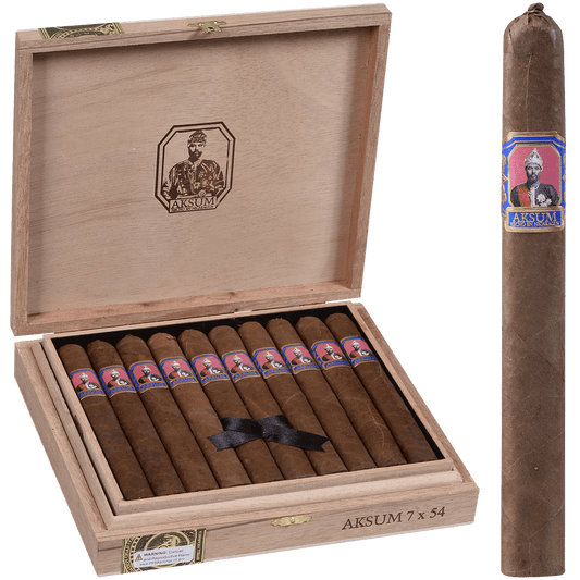 Foundation Aksum Double Corona Claro 10 Ct.Box 7.00X54