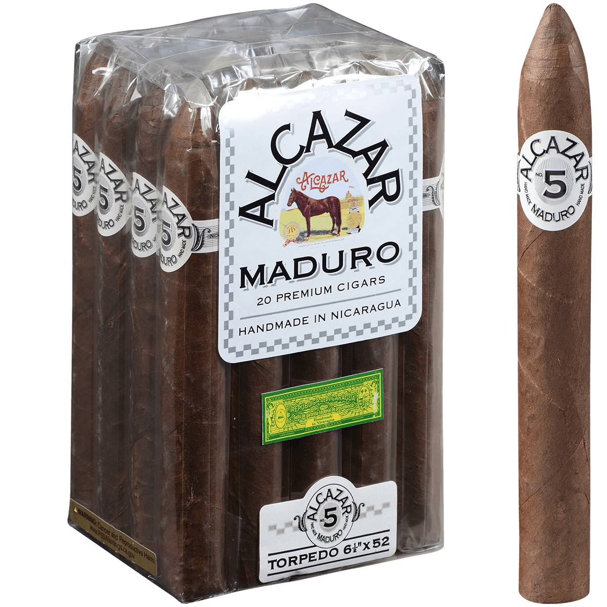 Alcazar Maduro #5 20 Ct. Bundle 6.50X52