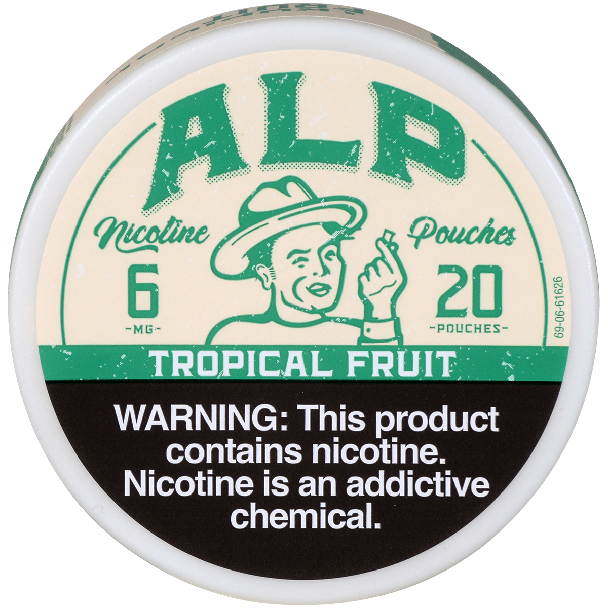Alp Nicotine Pouches Tropical Fruit 6 Mg 1/5 Tins