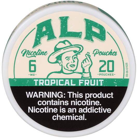 Alp Nicotine Pouches Tropical Fruit 6 Mg 1/5 Tins