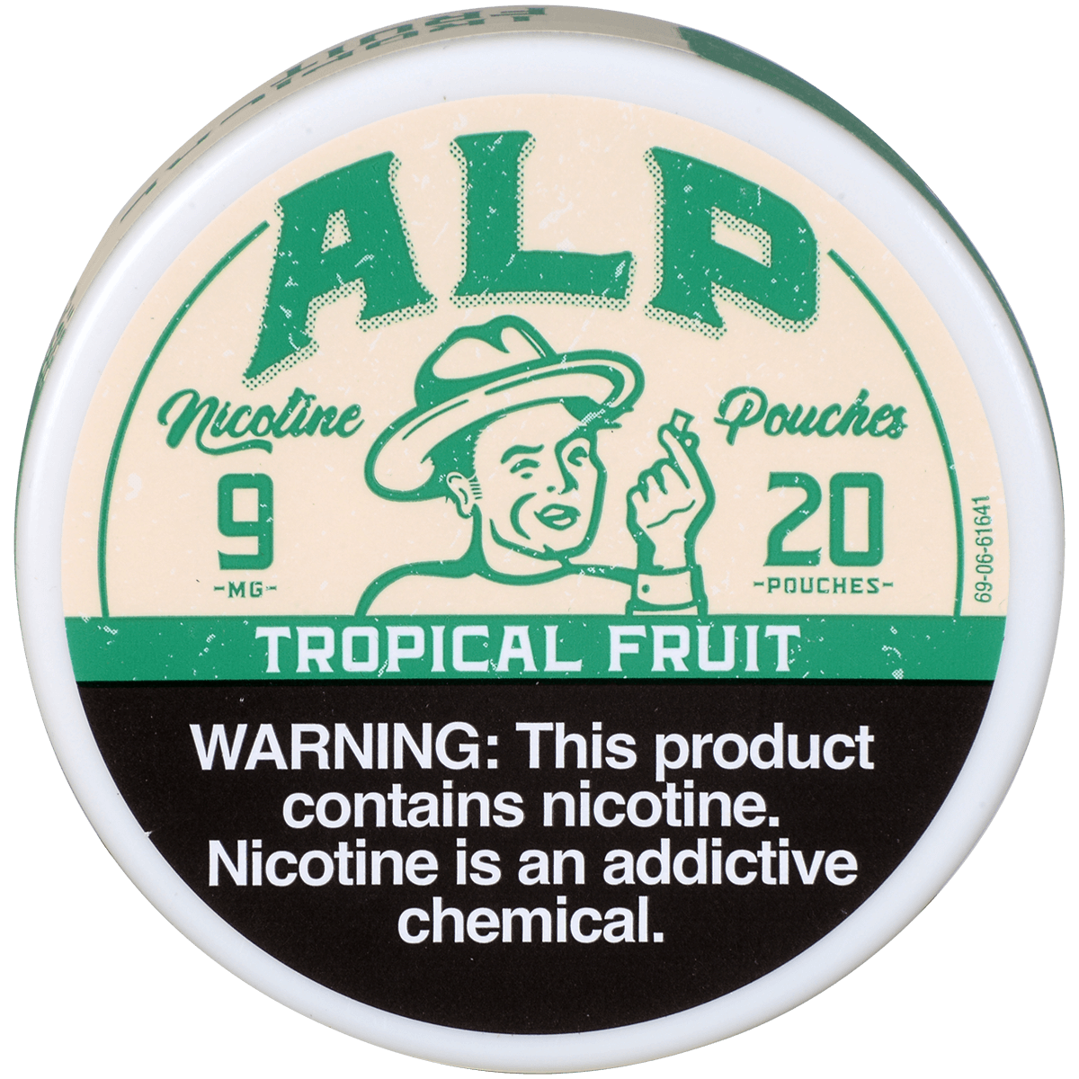 Alp Nicotine Pouches Tropical Fruit 9 Mg 1/5 Tins
