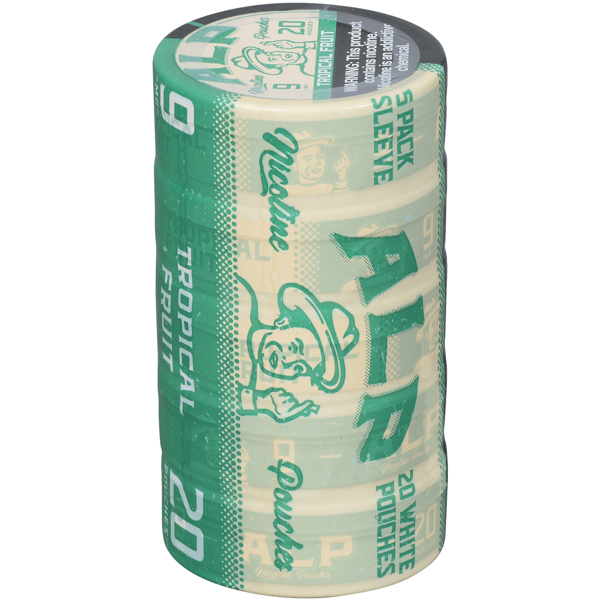 Alp Nicotine Pouches Tropical Fruit 9 Mg 1/5 Tins